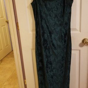 Vintage Jessica McClintock green maxi dress